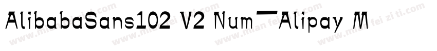 AlibabaSans102 V2 Num_Alipay Md字体转换